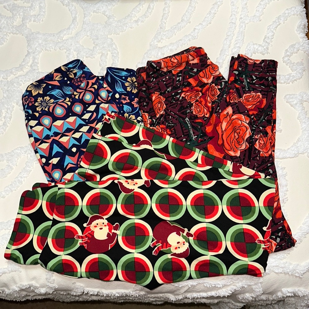 LuLaRoe Leggings Lot of 3 OS